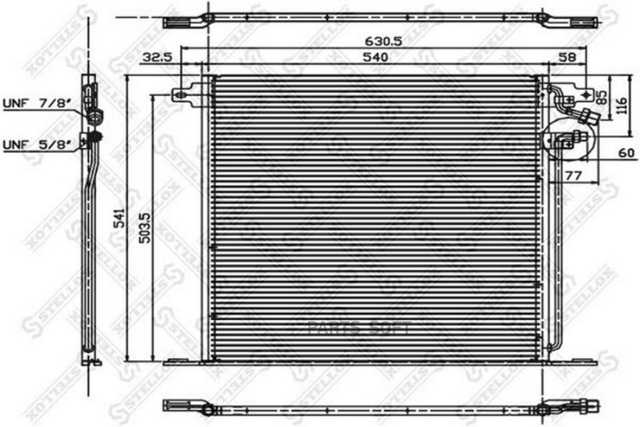 STELLOX Радиатор кондиционера STELLOX 1045068sx