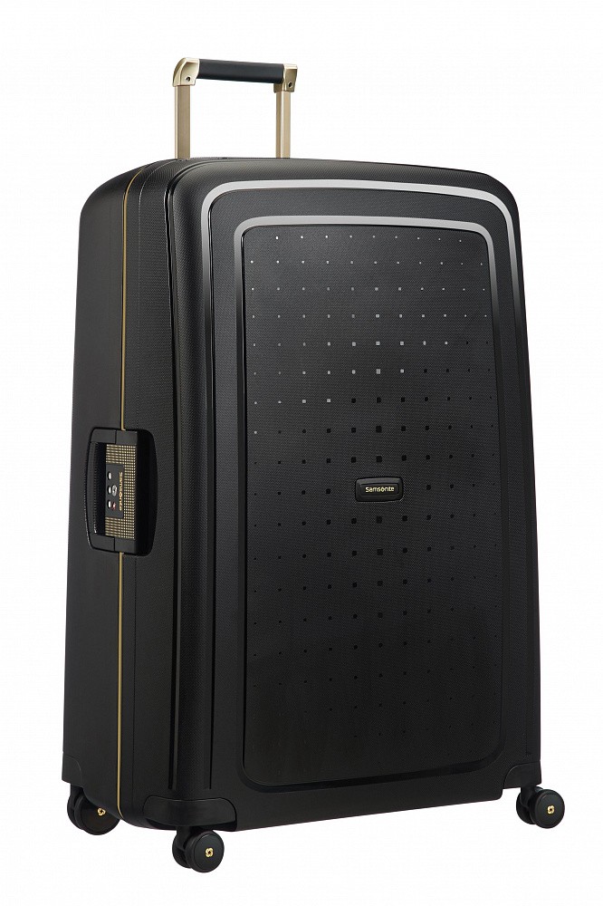 фото Чемодан унисекс samsonite u44-29004 золотисто-черный, 81х55х33 см