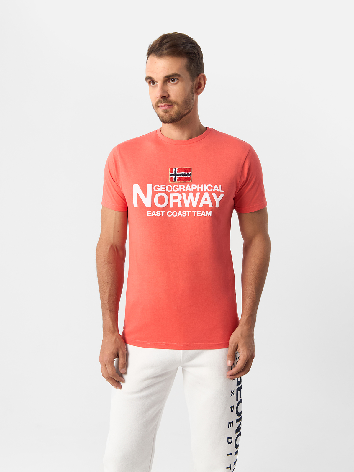 Футболка мужская Geographical Norway SW1296H-GNO оранжевая L