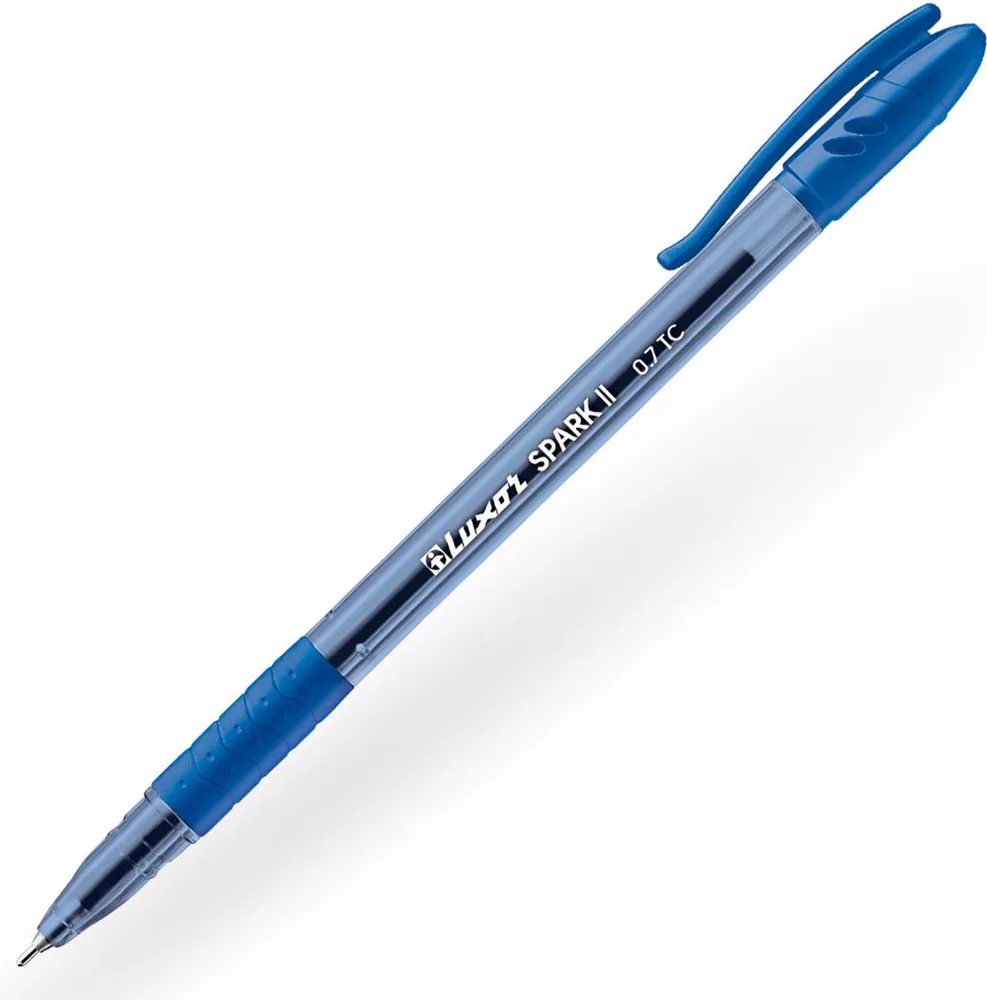 

Ручка шариковая Luxor Spark II синяя, 0,7мм, грип 31072/12 Bx (12 шт)