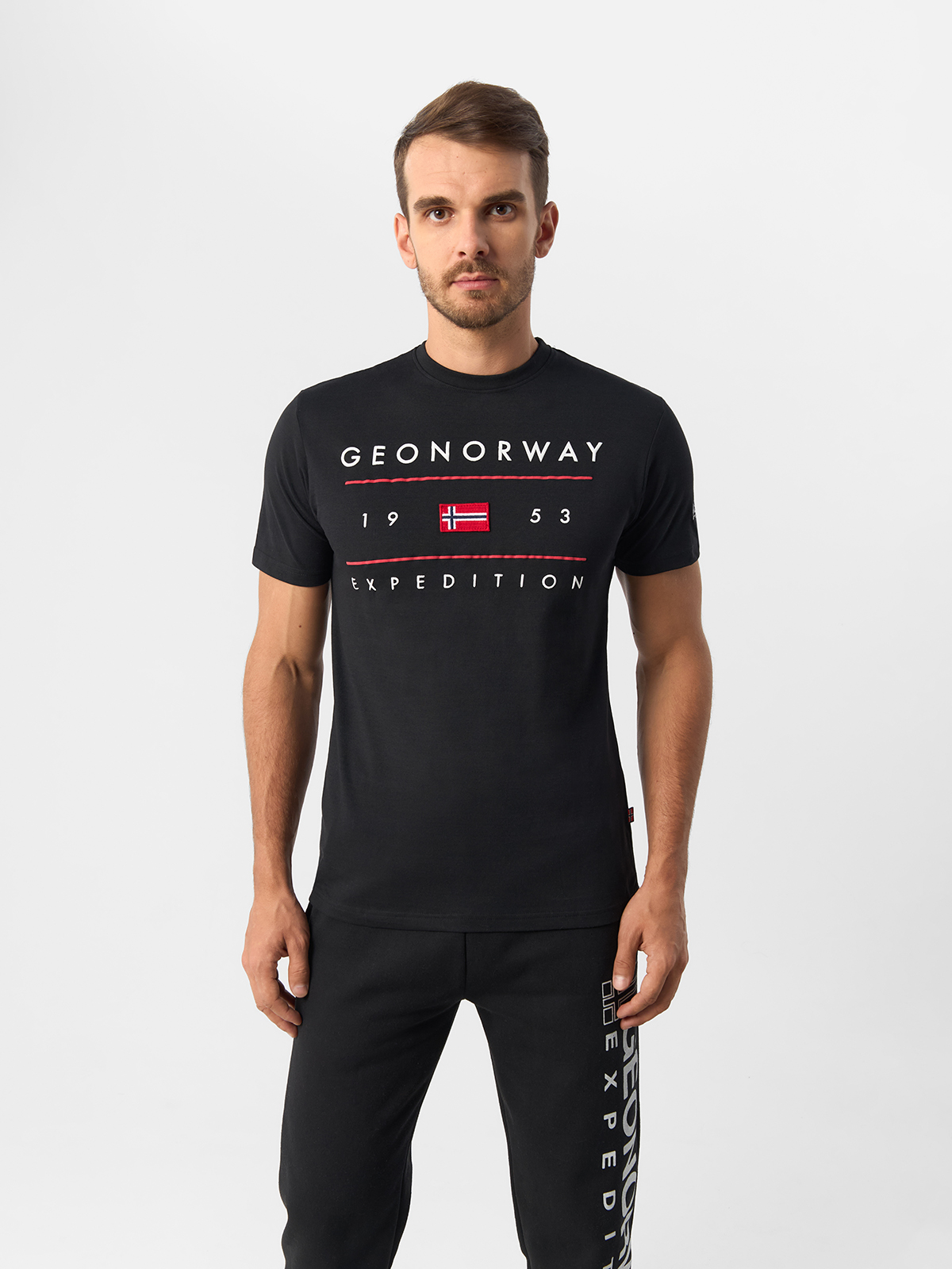 Футболка мужская Geographical Norway SW1464H-GNO черная M