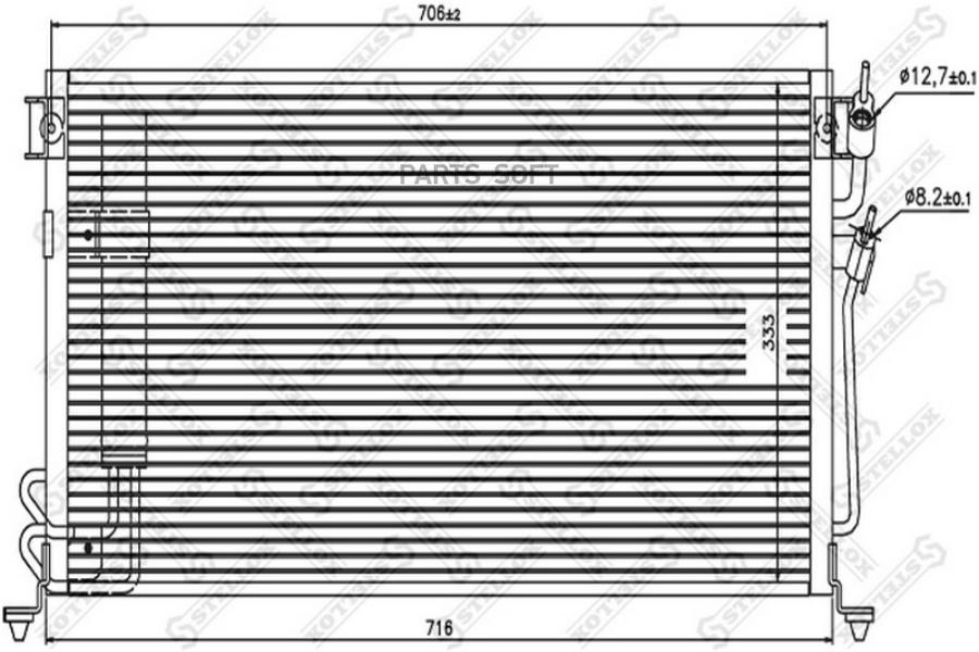

STELLOX Радиатор кондиционера STELLOX 1045136sx