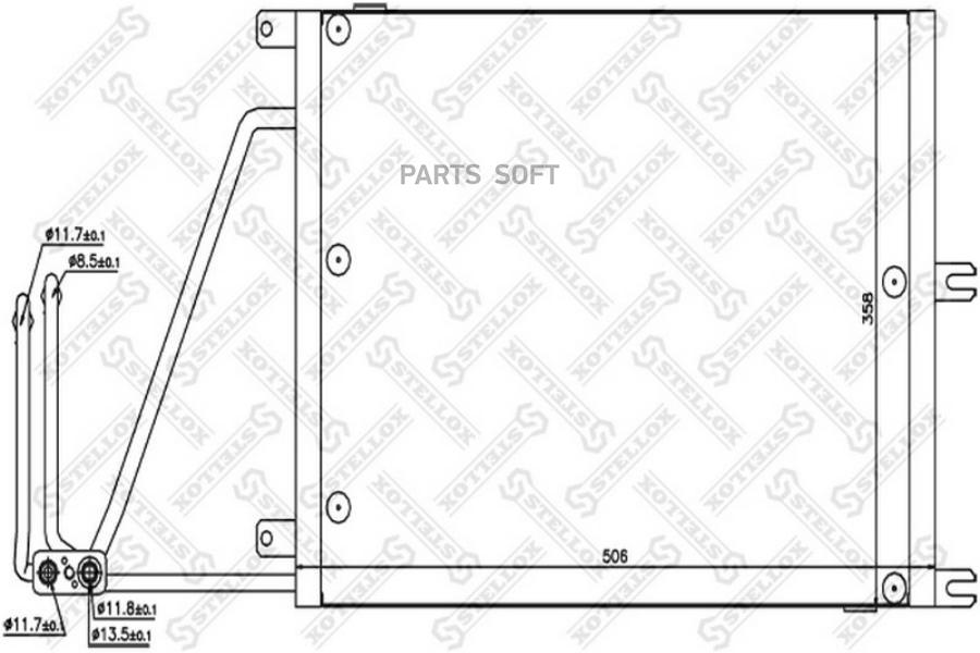 

STELLOX Радиатор кондиционера STELLOX 1045143sx