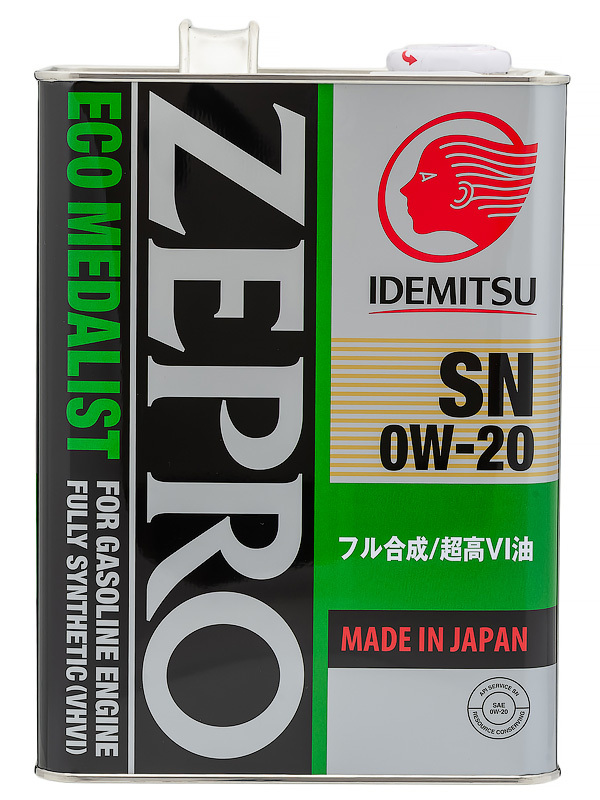 Моторное масло Idemitsu синтетическое ZEPRO ECO Medalist 0w20 4л