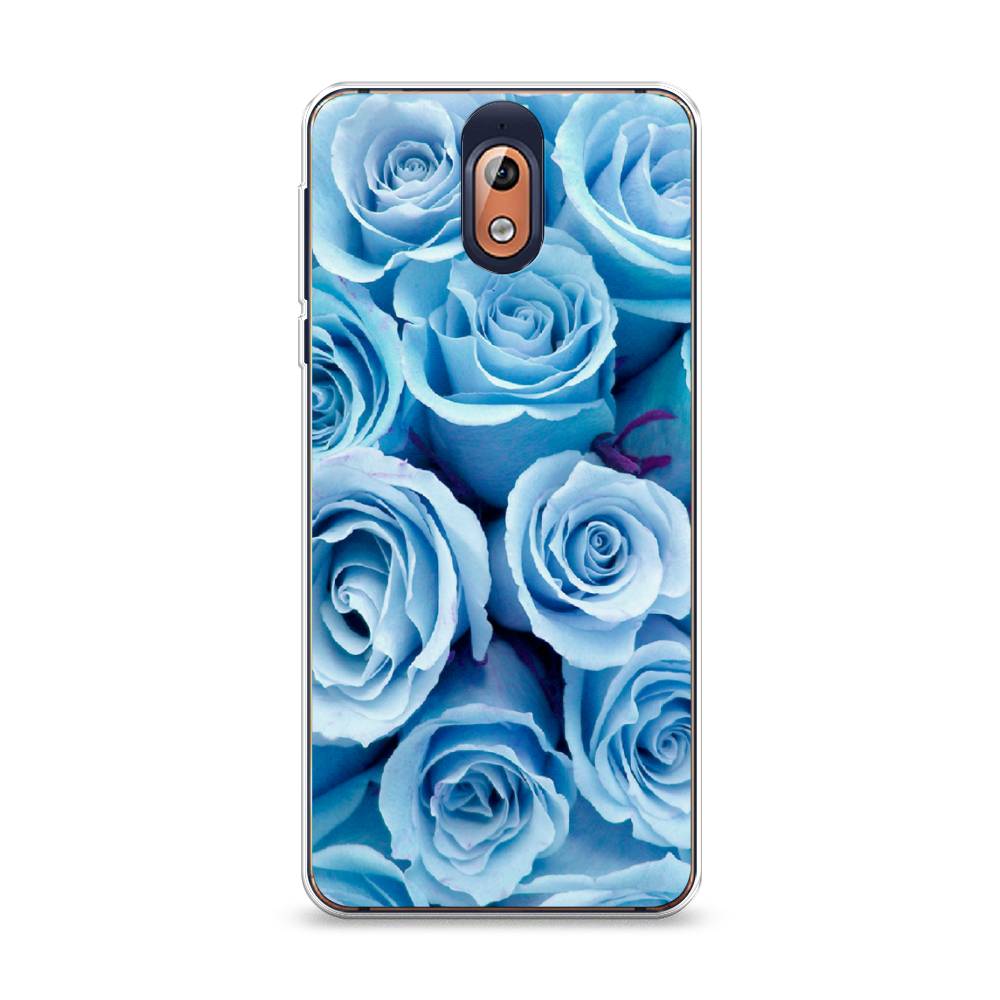 

Чехол Awog на Nokia 3.1 / Нокиа 3.1 "Лазурные розы", Голубой, 121650-8