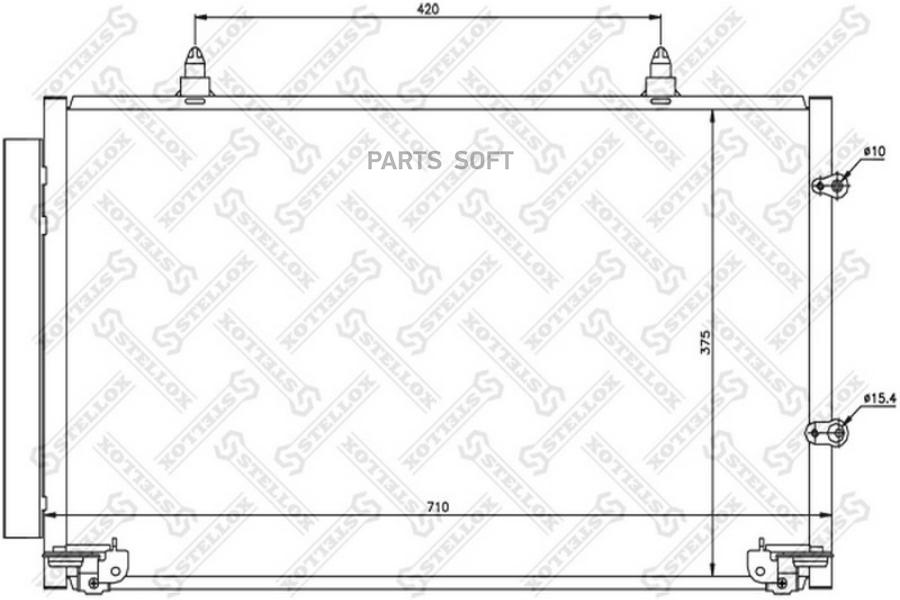 STELLOX Радиатор кондиционера STELLOX 1045152sx