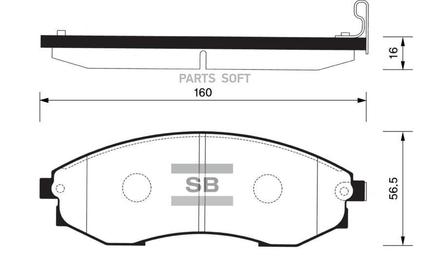 

Колодки дисковые передние \ Ssang Yong Istana 2.9 88> HI-Q SP1083, SP1083