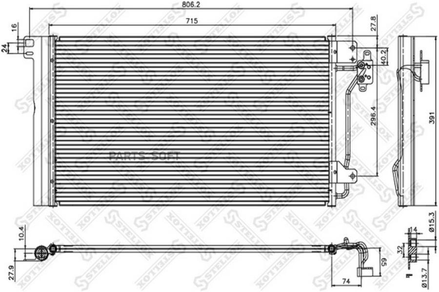 

STELLOX Радиатор кондиционера STELLOX 1045167sx