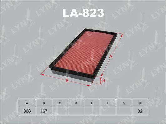 

Фильтр воздушный двигателя LYNXauto la823