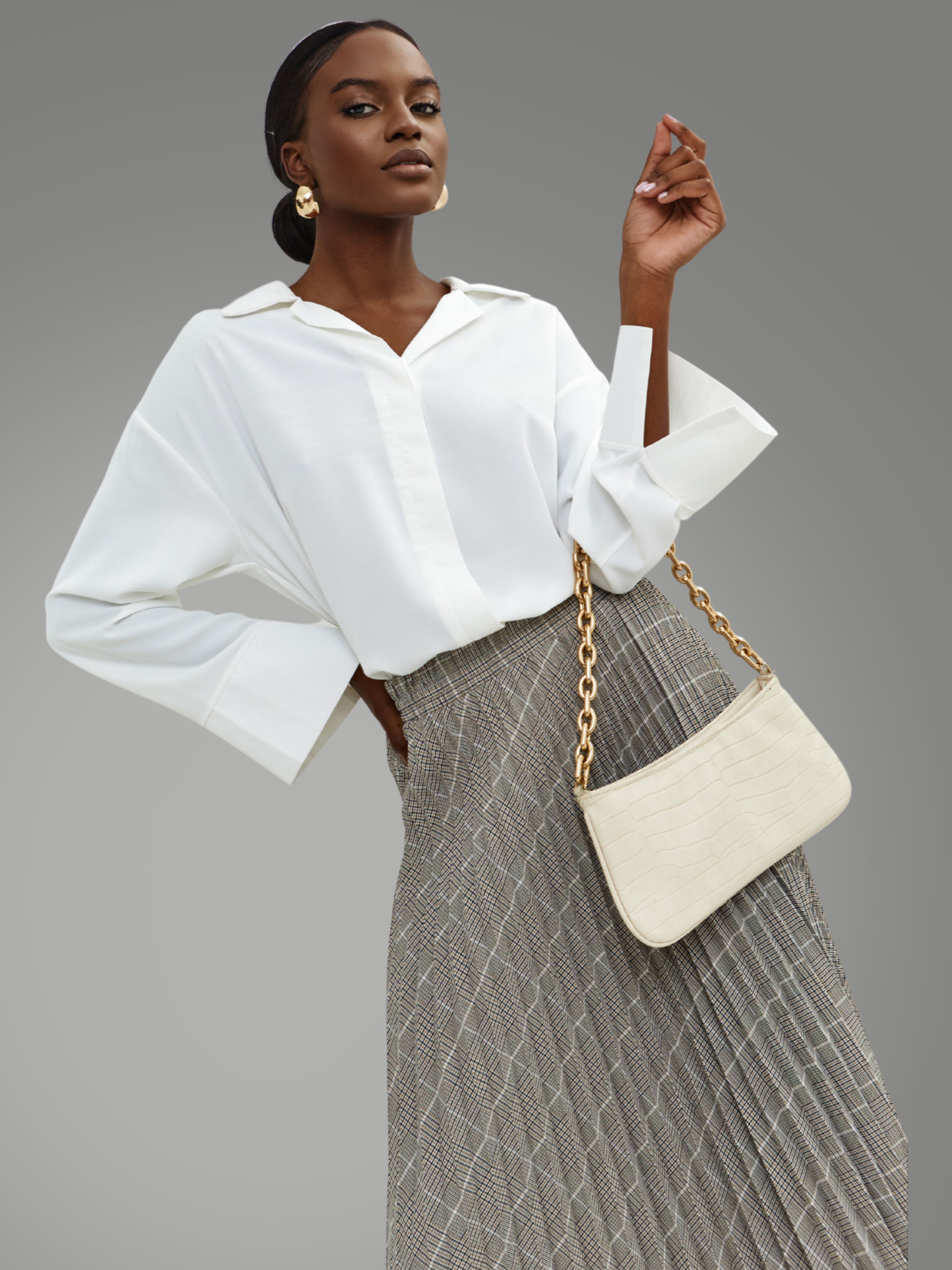 Блуза женская Wellmarts классическая белая 44 RU