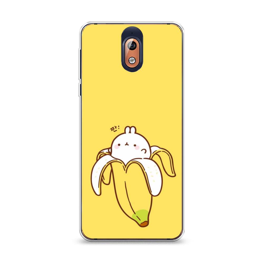 

Чехол Awog на Nokia 3.1 / Нокиа 3.1 "Зайчик-бананчик", Желтый;белый, 121650-2