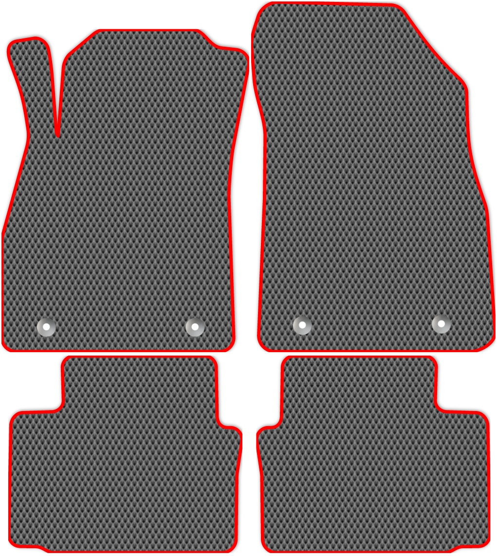 

Коврики ЭВА в салон для Opel Insignia 1 (0G-A) 2008 - 2013, 4 шт. серый, красный кант, 3809-S4YL-H