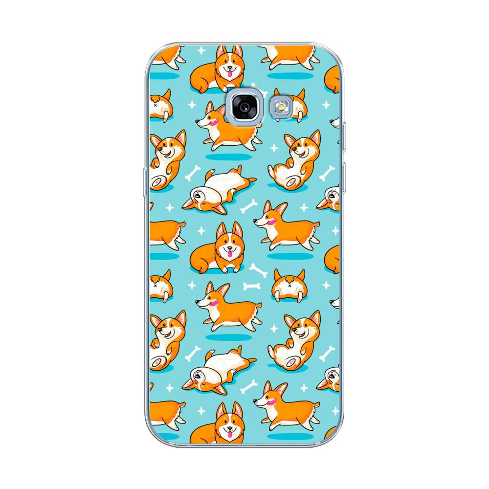 

Чехол Awog на Samsung Galaxy A5 2017 / Самсунг A5 2017 "Веселые корги", Коричневый, 20650-2