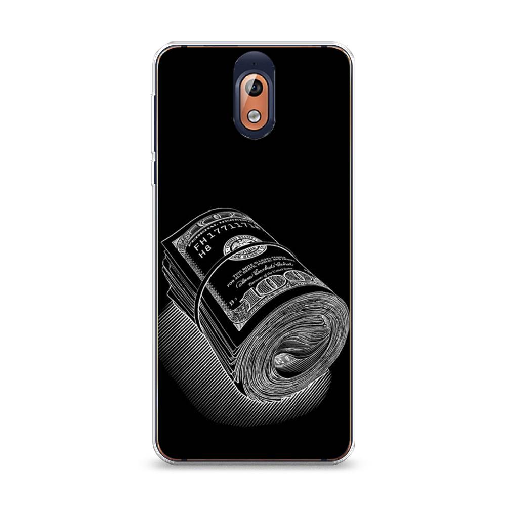 

Чехол Awog на Nokia 3.1 / Нокиа 3.1 "Кубышка денег", Черный;серебристый, 121650-5