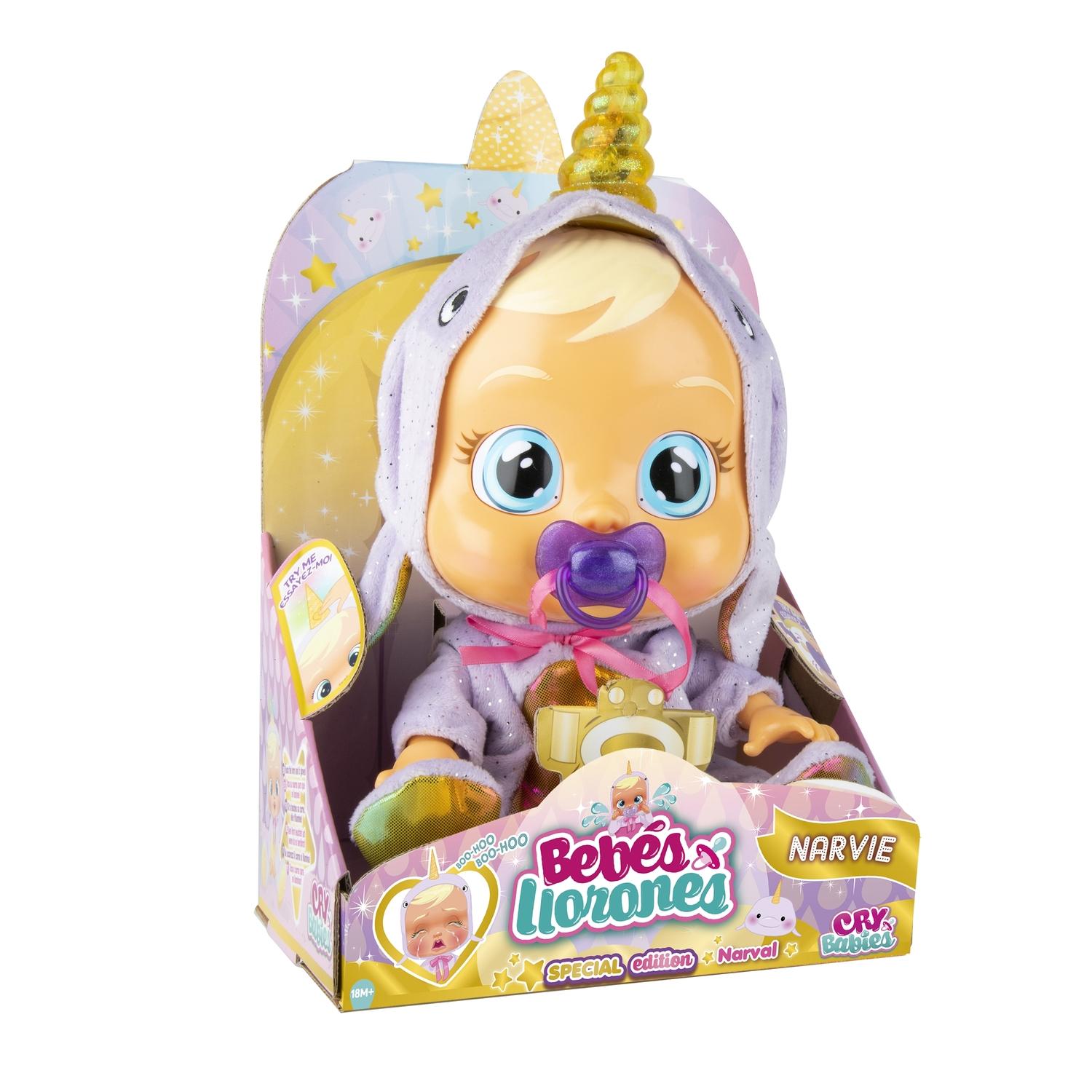 фото Кукла imc toys cry babies плачущий младенец narvie, ограниченная серия, 30 см 93768