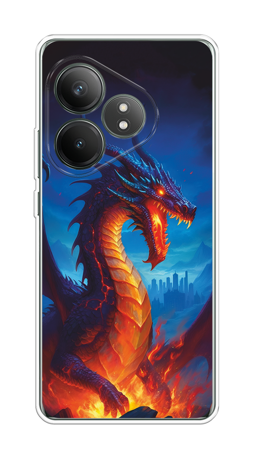 

Чехол на Realme GT Neo 6 SE "Дракон над лавой", Оранжевый;коричневый;синий, 2516850-1