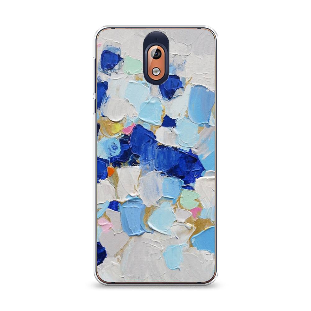 

Чехол Awog на Nokia 3.1 / Нокиа 3.1 "Холст сине-белый", Синий, 121650-10