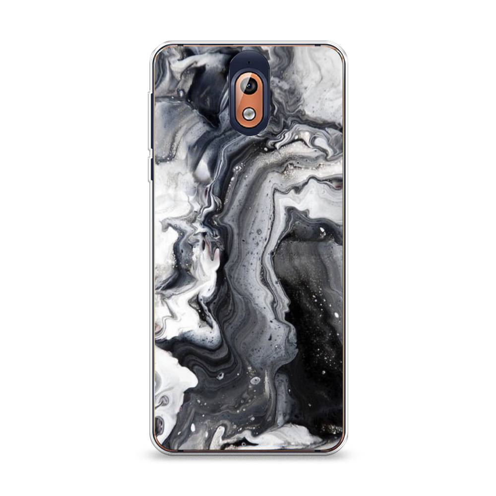 

Чехол Awog на Nokia 3.1 / Нокиа 3.1 "Бело-черные сложные полосы", Серый;серебристый;белый, 121650-3