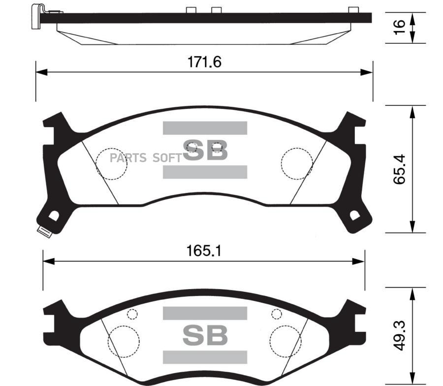 

Тормозные колодки Sangsin brake передние SP1070, SP1070