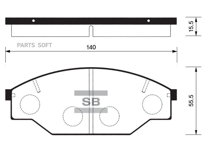 

Тормозные колодки Sangsin brake передние SP1121, SP1121