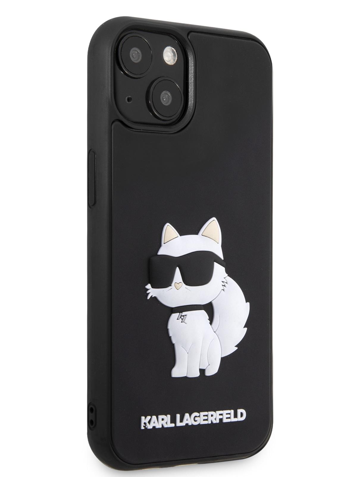 Чехол Karl Lagerfeld для iPhone 13 3D Rubber NFT Choupette Hard Black