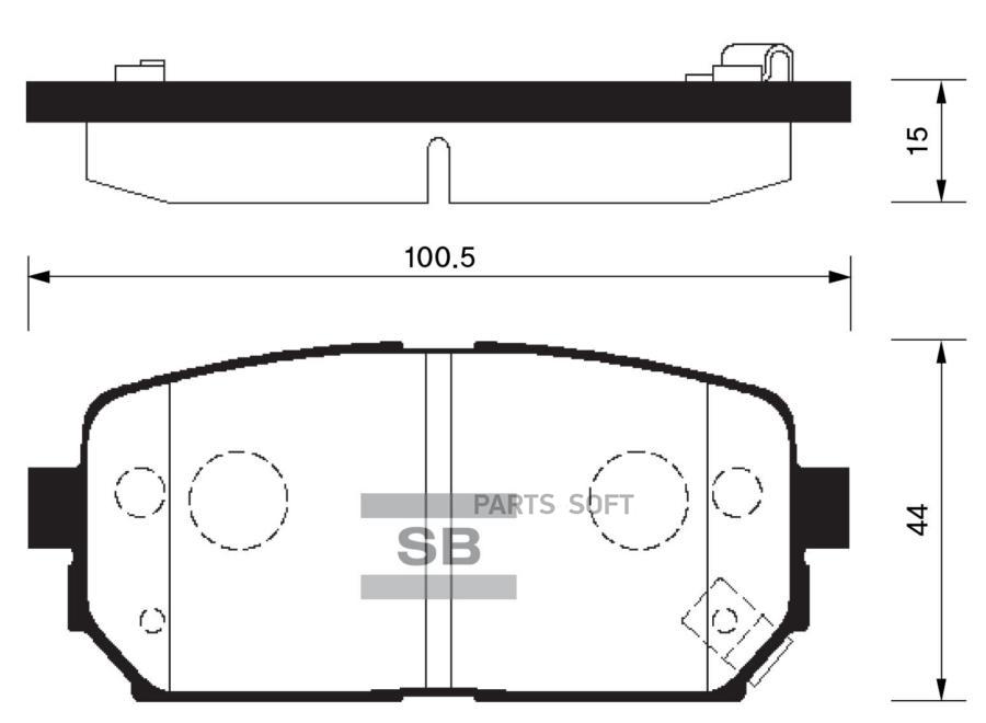 

Тормозные колодки Sangsin brake задние SP1197, SP1197
