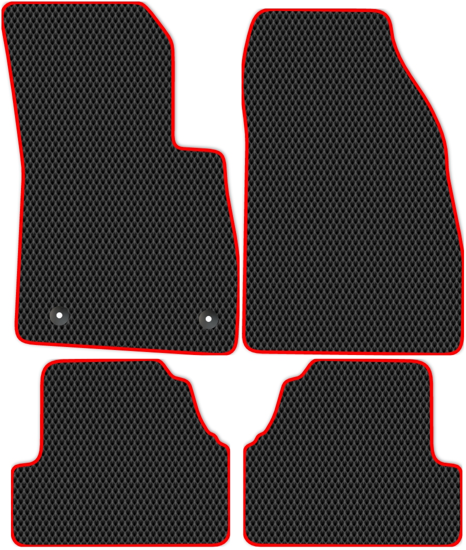 

Коврики ЭВА в салон для Opel Mokka 2012 - 2015, 4 шт. черный, красный кант, 3818-S4Y-H