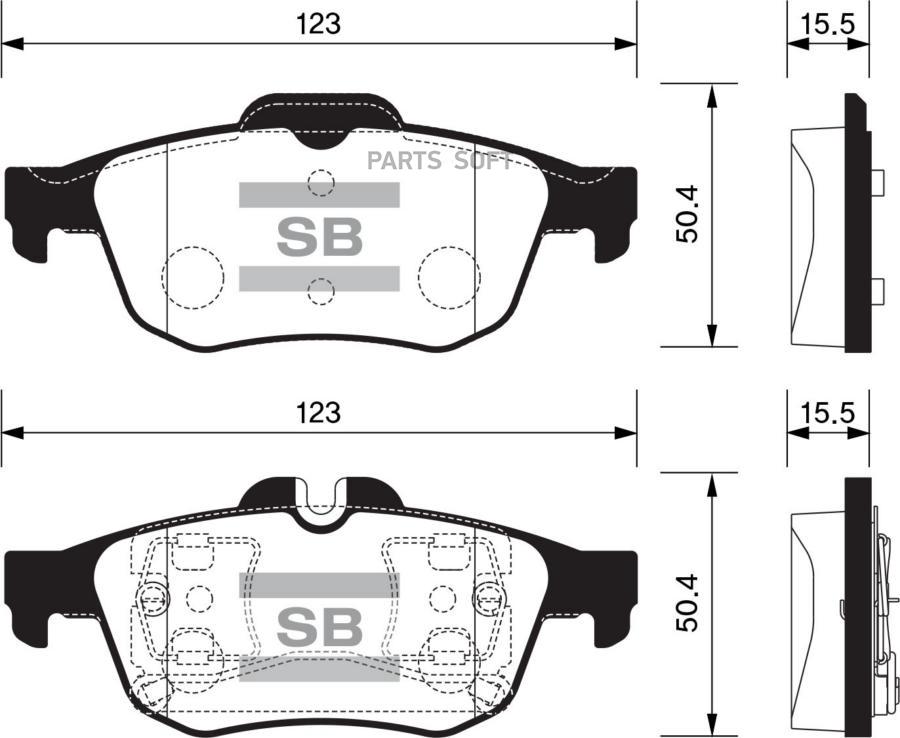 

Тормозные колодки Sangsin brake задние SP1396, SP1396