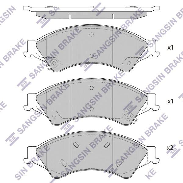 

Тормозные колодки Sangsin brake передние SP1596, SP1596