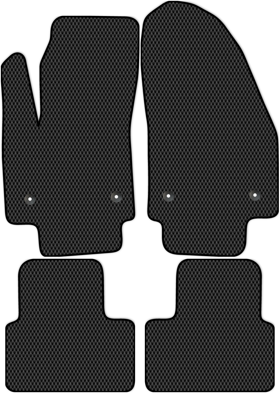 

Коврики ЭВА в салон для Opel Meriva (B) 2009 - 2015, 4 шт. черный, 3821-S4YL-H