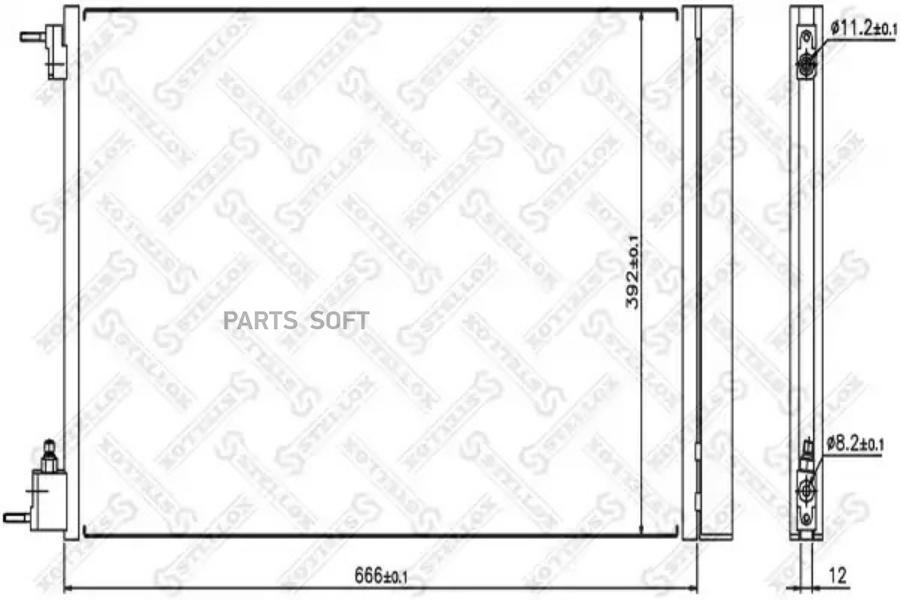 

STELLOX Радиатор кондиционера STELLOX 1045185sx