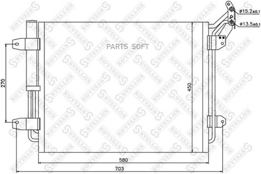 

STELLOX Радиатор кондиционера STELLOX 1045198sx