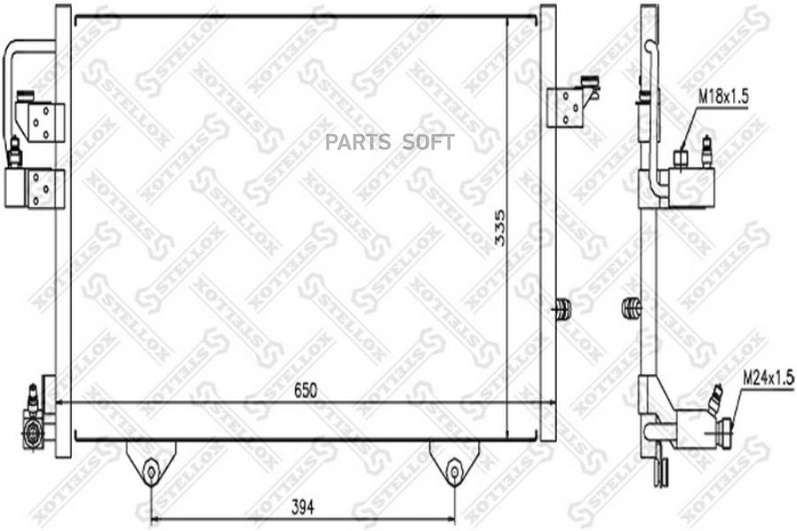 

STELLOX Радиатор кондиционера STELLOX 1045205sx