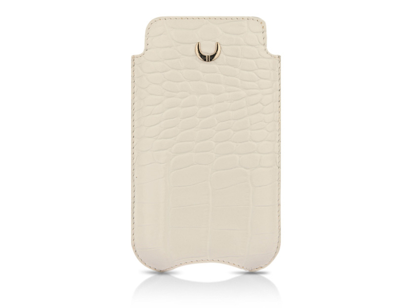 

Чехол Slimline classic для iPhone 4 croco white, Белый