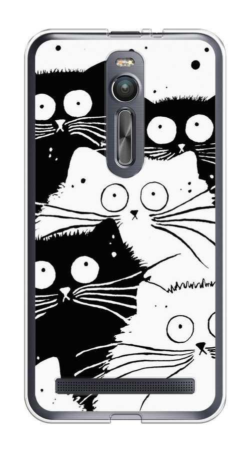 

Чехол Awog на Asus Zenfone 2 ZE550ML/ZE551ML "Коты черно-белые", Черный;белый, 40550-2