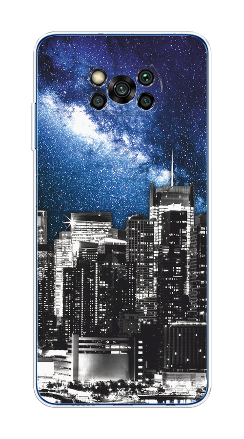 

Чехол на Xiaomi Poco X3/X3 Pro "Космический Нью-Йорк", Синий;серый, 39250-1