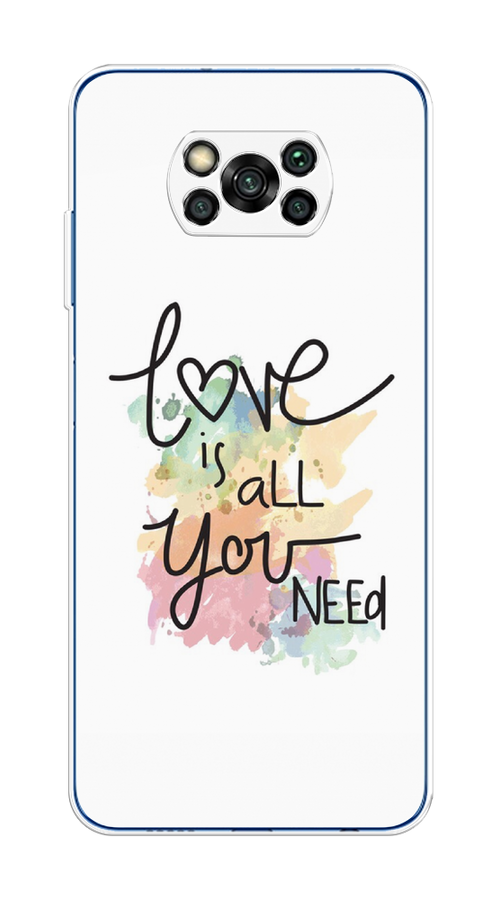 

Чехол на Xiaomi Poco X3/X3 Pro "Love is all you need", Белый;черный;зеленый, 39250-1