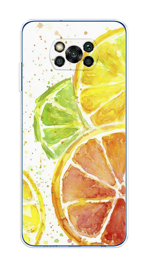 

Чехол на Xiaomi Poco X3/X3 Pro "Цитрусовые", Белый;желтый;красный;зеленый, 39250-1
