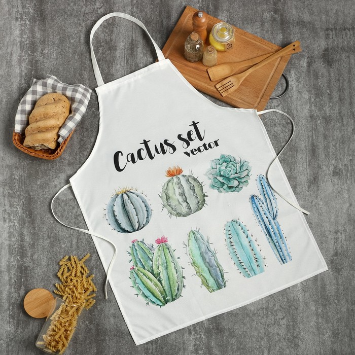 

Фартук Этель "Cactus" 60 х80см, 100% п/э, Белый;зеленый