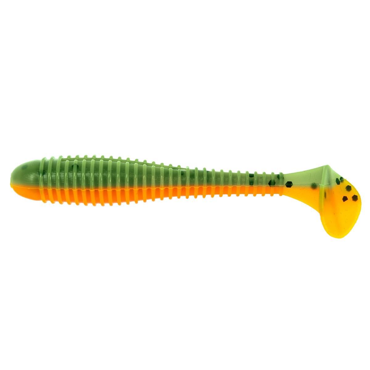 Виброхвост несъедоб. Catcher 2,75/7 см Pepper Green & Orange 100шт. (HS-1-018-N) Helios