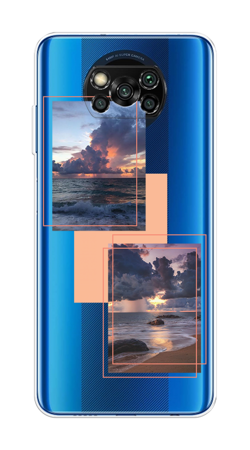 

Чехол на Xiaomi Poco X3/X3 Pro "Sky collage", Розовый;прозрачный;синий, 39250-1