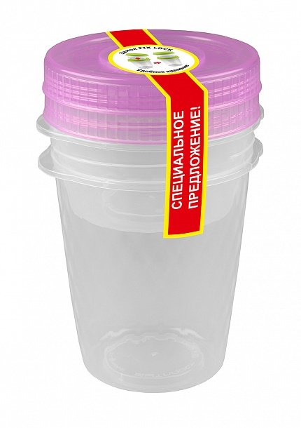 Банки Бытпласт 1,1 л 2 шт