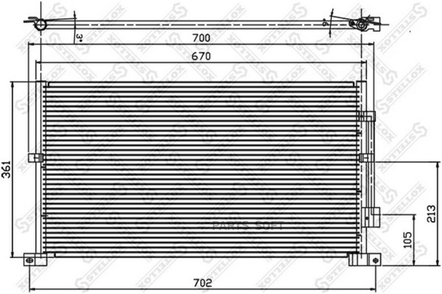 

STELLOX Радиатор кондиционера STELLOX 1045218sx
