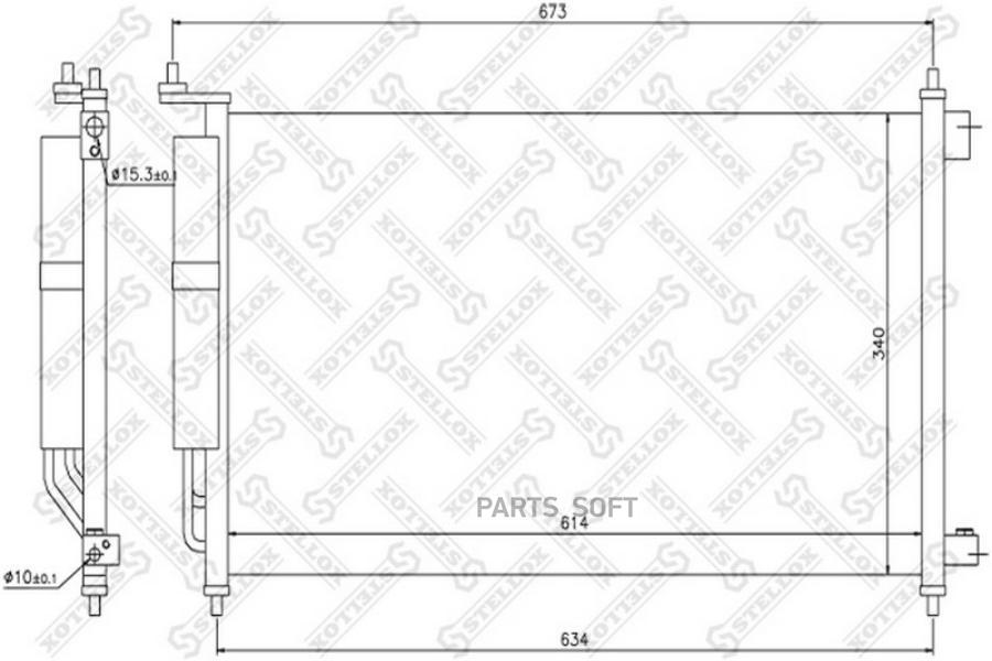 

STELLOX Радиатор кондиционера STELLOX 1045224sx