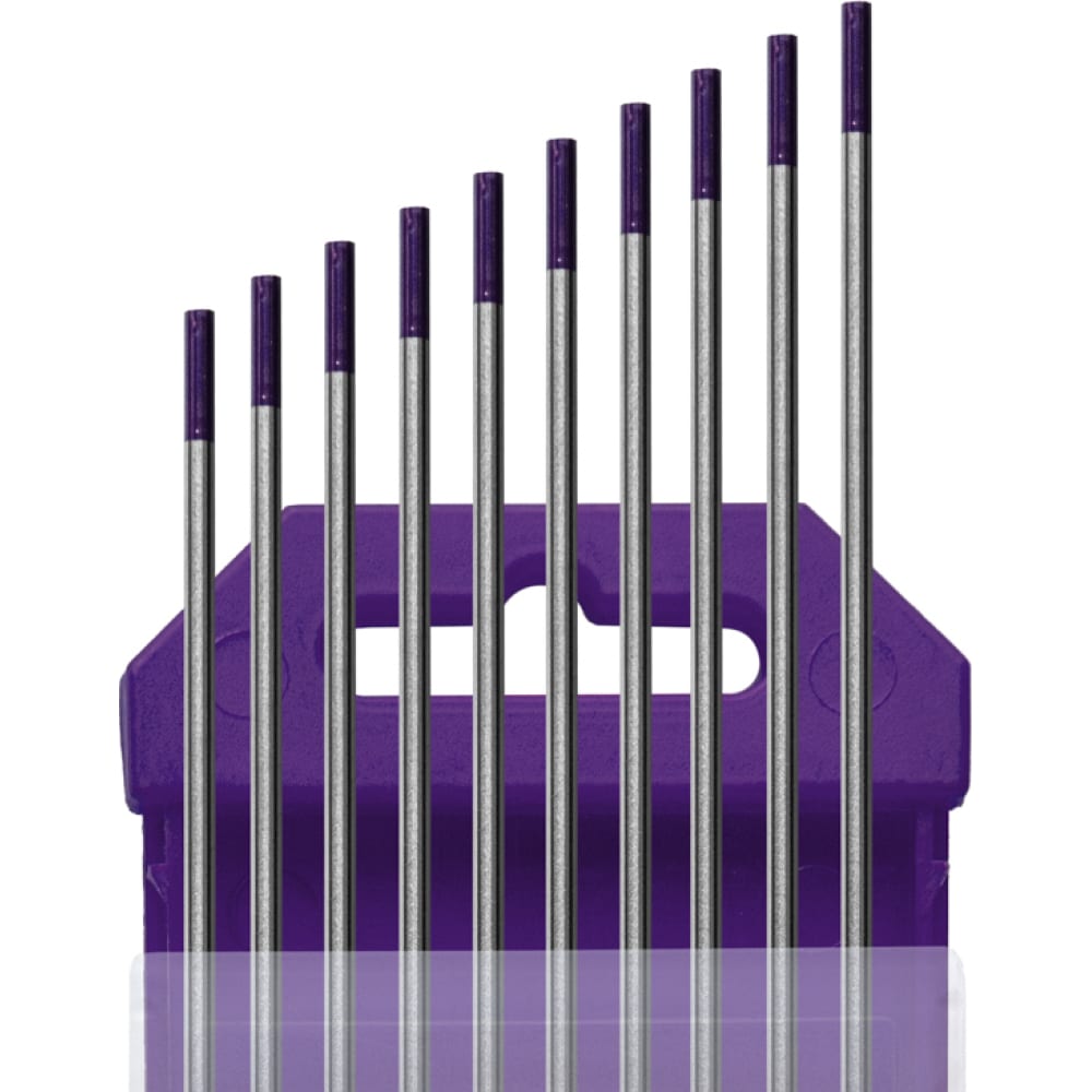 фото Кедр электроды вольфрамовые we-3-175 ? 2,4 мм фиолетовый ac/dc упак. 10 шт. 8017920