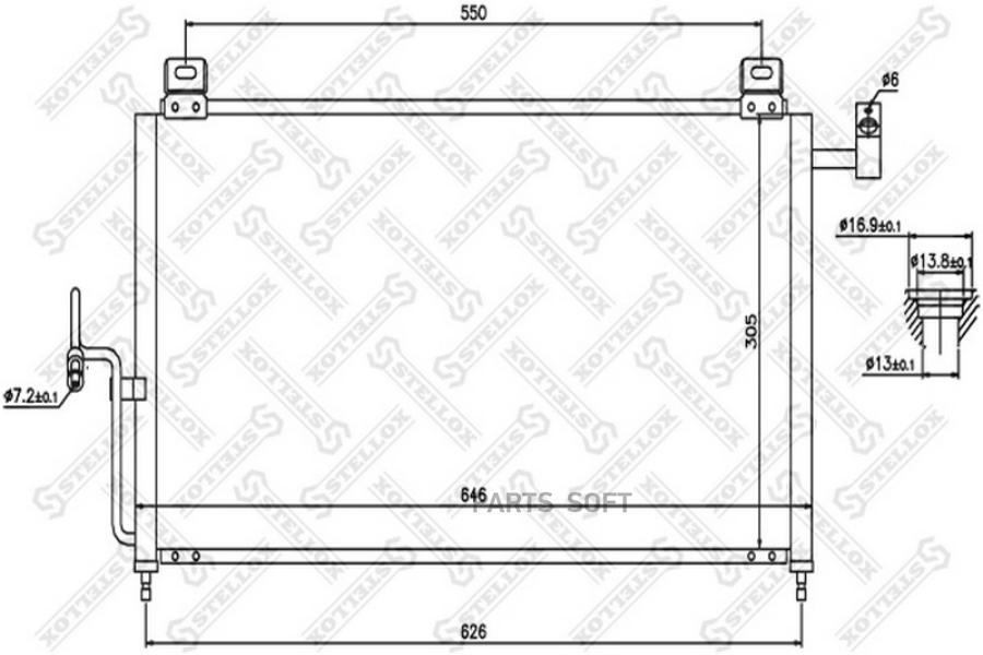 

STELLOX Радиатор кондиционера STELLOX 1045331sx