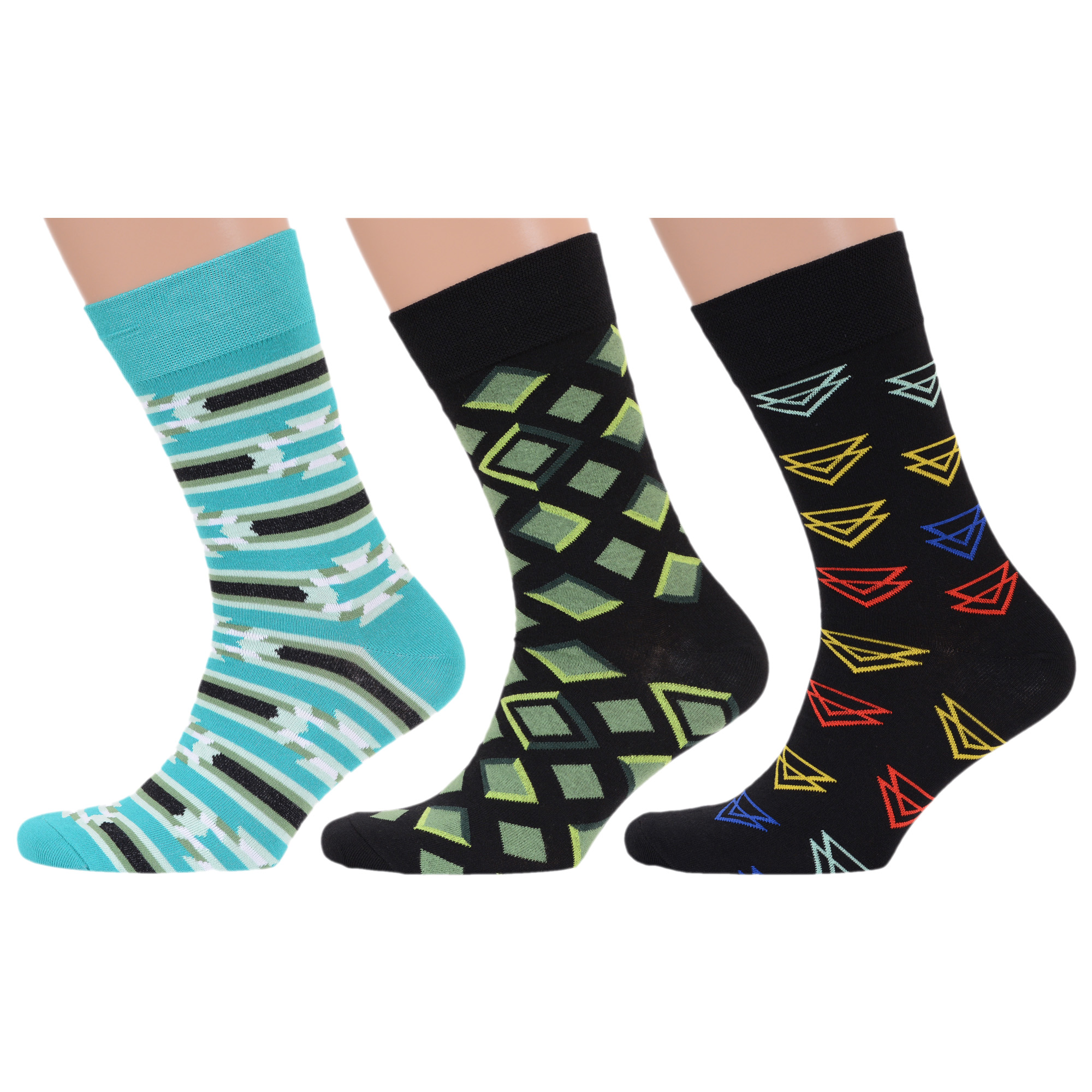 

Комплект носков мужских MoscowSocksClub msk3-М43 разноцветных 27, msk3-М43
