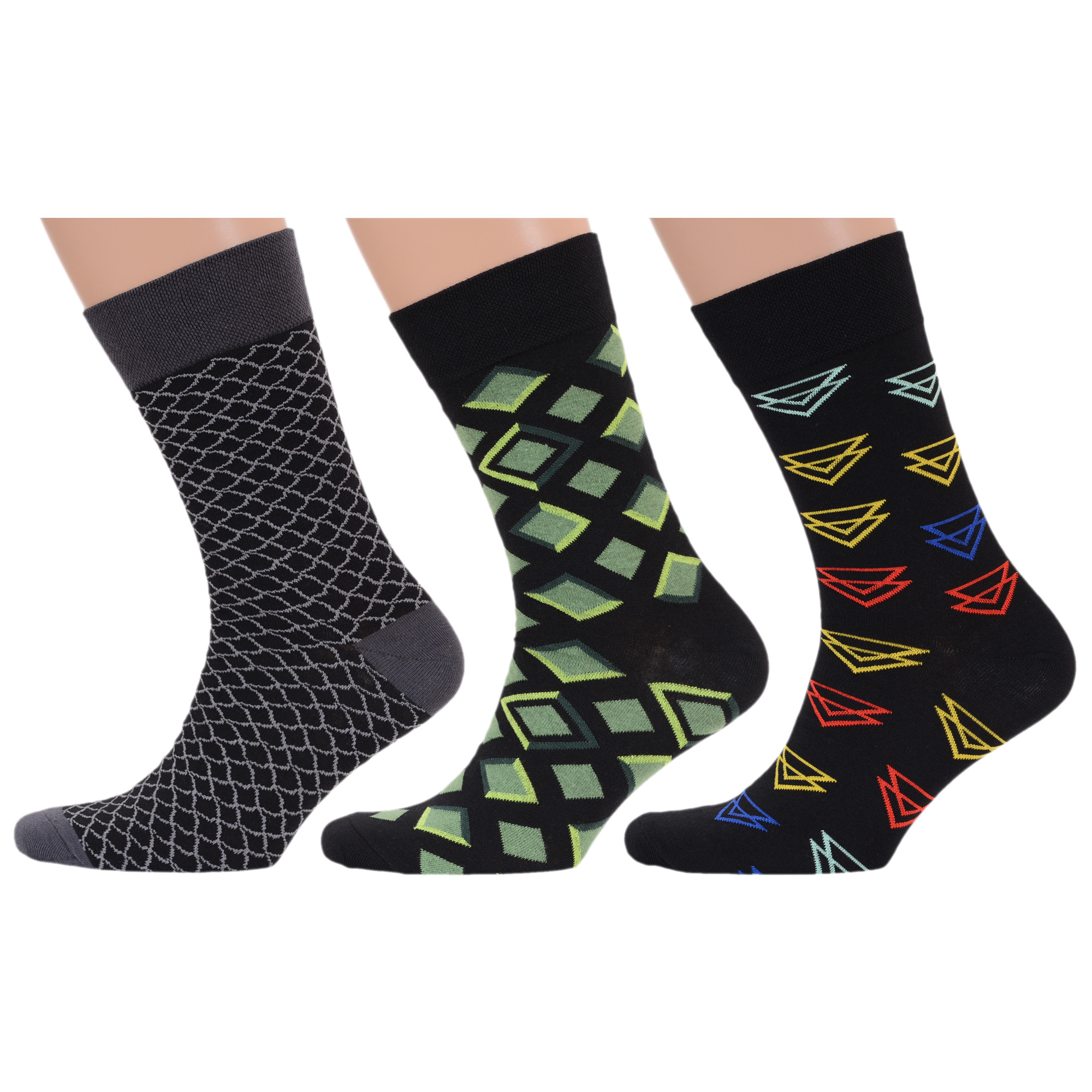 

Комплект носков мужских MoscowSocksClub msk3-М43 разноцветных 27, msk3-М43