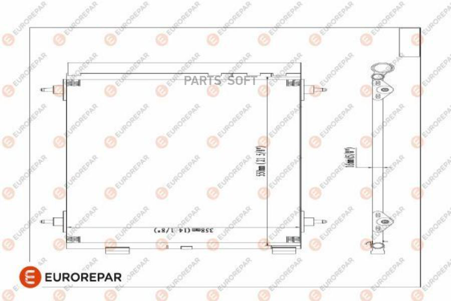 EUROREPAR E163364 Радиатор кондиционера JUMPERCITROEN BERLINGO (B9) 1.6 16V 08 () 1шт