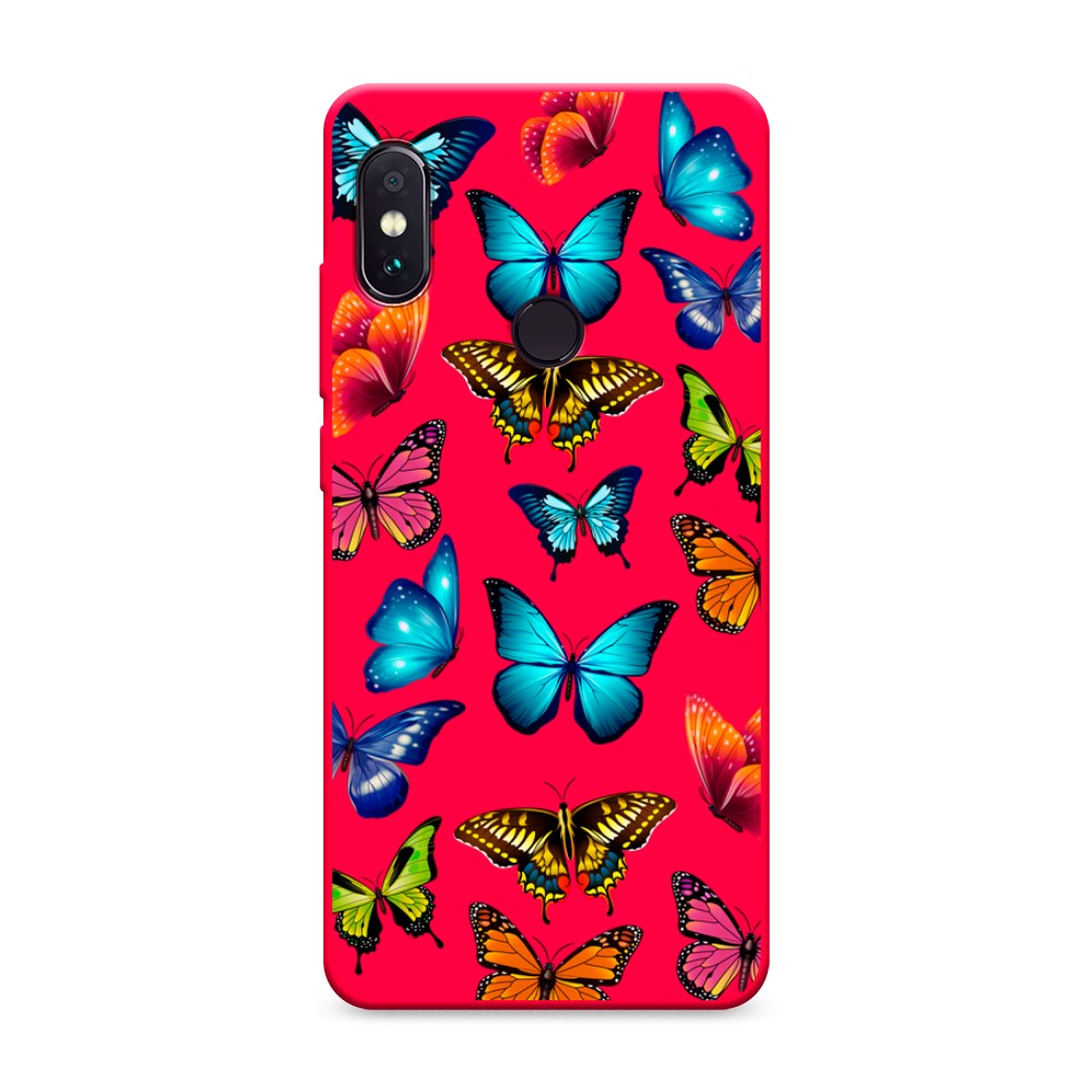 

Матовый силиконовый чехол "Разные бабочки" на Xiaomi Redmi Note 5, Разные бабочки